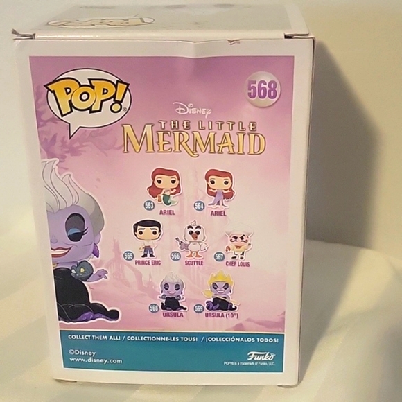 Funko Pop! Disney: The Little Mermaid, Ursula with Eels Vinyl Figure, #568 - Picture 3 of 6
